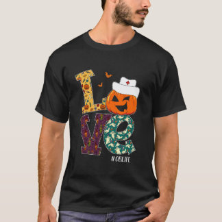OB Nurse Halloween Scary Pumpkin Love Nurse Life T-Shirt