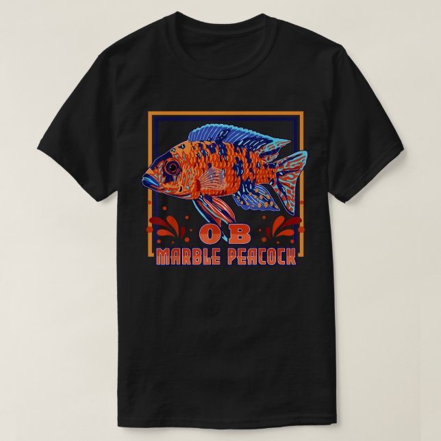 OB Peacock Cichlid Malawi Cichlid Aquarium Fish  T-Shirt (Design Front)