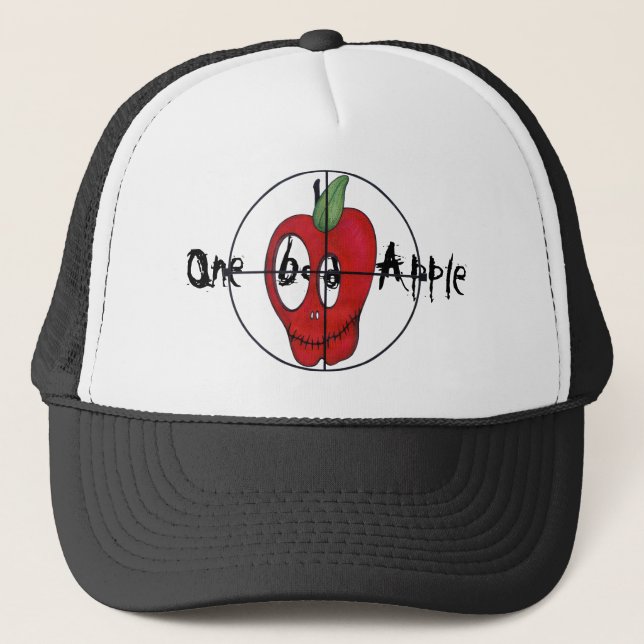 OBA red apple skull target trucker hat (Front)