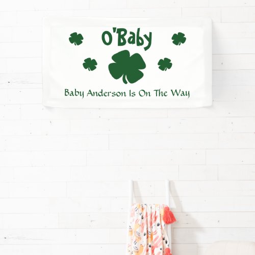 OBaby St Patricks Day Baby Shower Banner