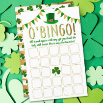 O'Baby St. Patrick's Day Baby Shower Bingo Game