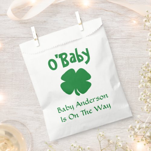 OBaby St Patricks Day Baby Shower Favor Bag