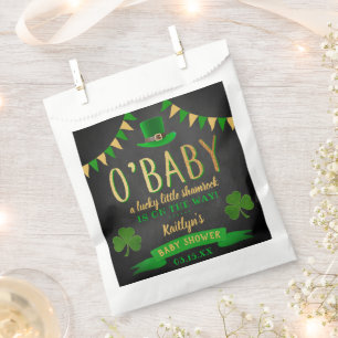 O'Baby St. Patrick's Day Baby Shower Favor Bag