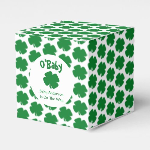 OBaby St Patricks Day Baby Shower Favor Boxes