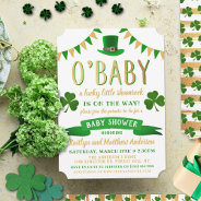 O'baby St. Patrick's Day Baby Shower Invitations at Zazzle