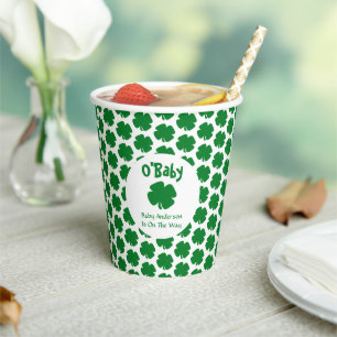 O'Baby St Patrick's Day Baby Shower Paper Cups