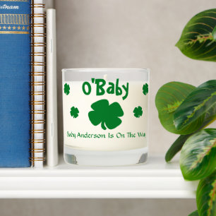 O'Baby St Patrick's Day Baby Shower Scented Candle