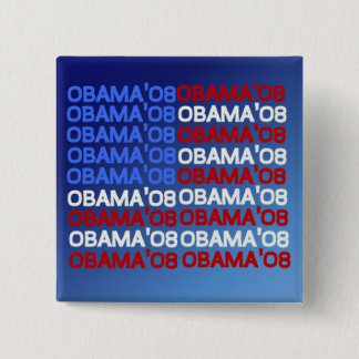 OBAMA;08 FLAG Square Button
