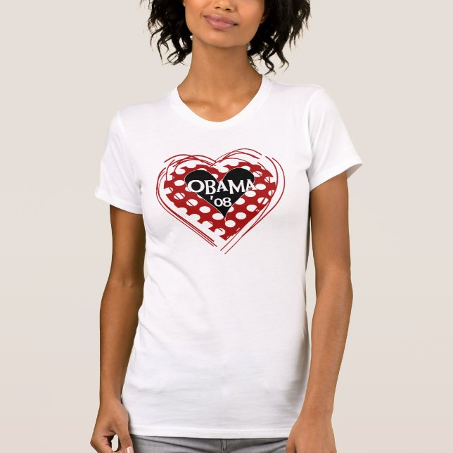 Obama 08 Heart T-Shirt (Front)
