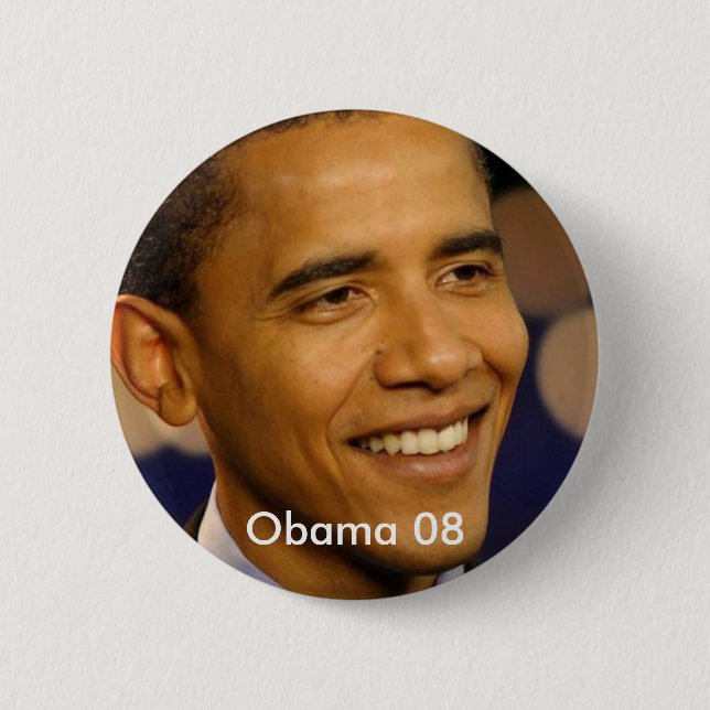 Obama 08 pinback button (Front)