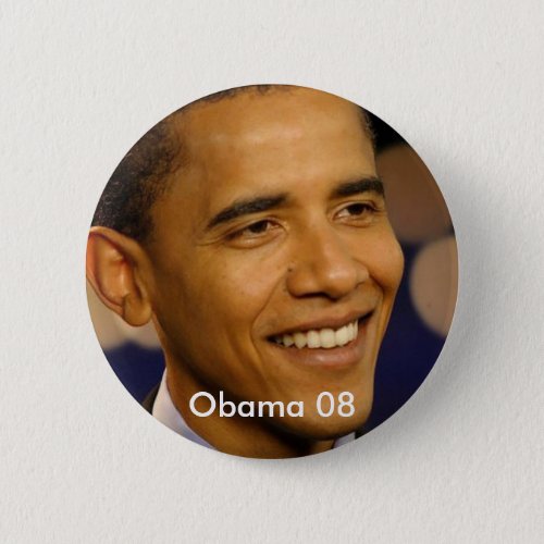 Obama 08 pinback button