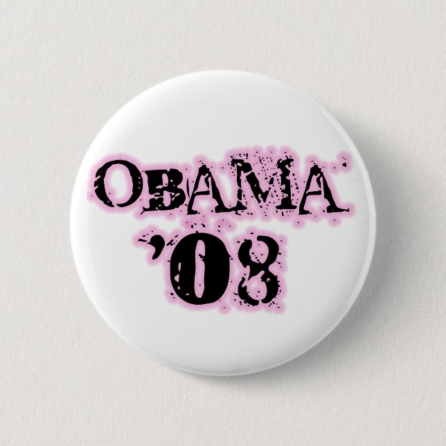 Obama 08 Pink Edge Button (Front)