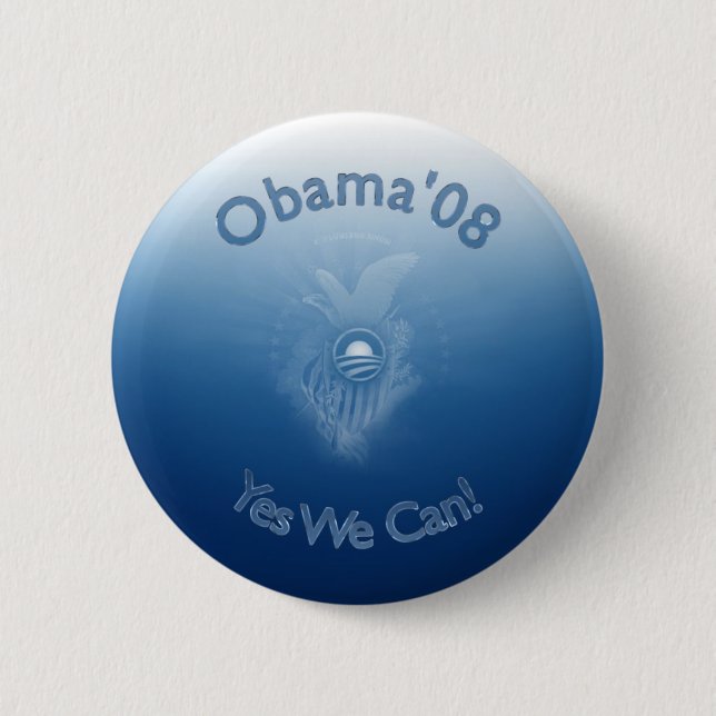 Obama 08 - Yes We Can! Pinback Button (Front)