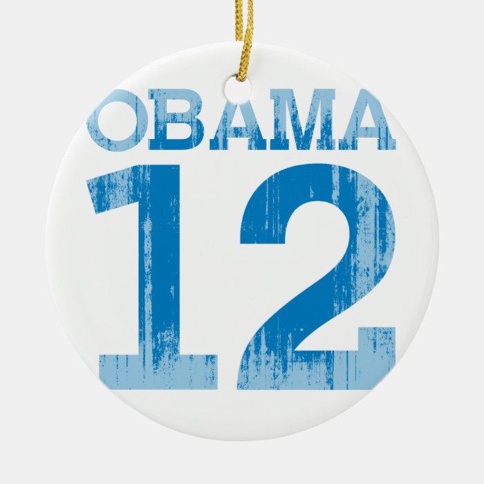 OBAMA 12 Vintage.png Christmas Tree Ornament