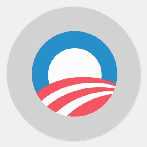 Obama 2008 classic round sticker