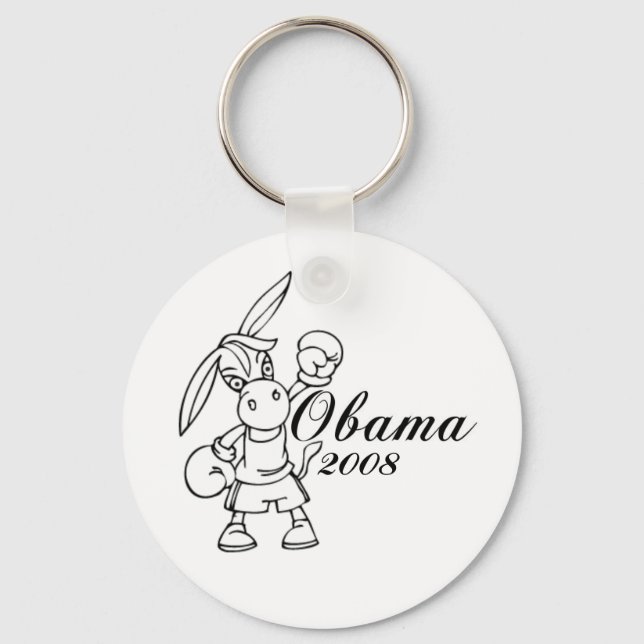 Obama 2008 donkey keychain (Front)