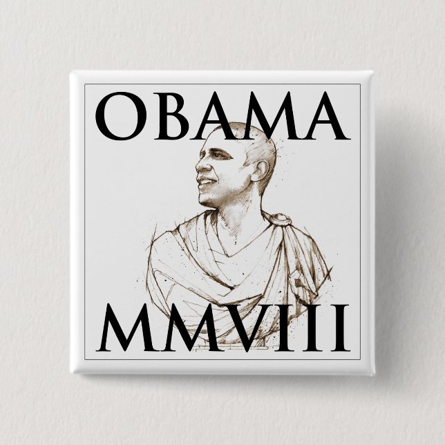 Obama 2008 pinback button (Front)