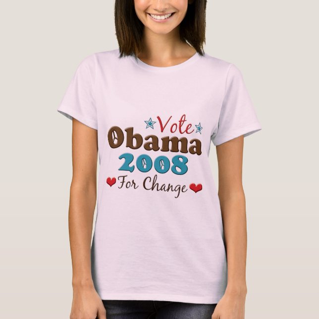 Obama 2008 T shirt Barack Obama Organic Tee (Front)