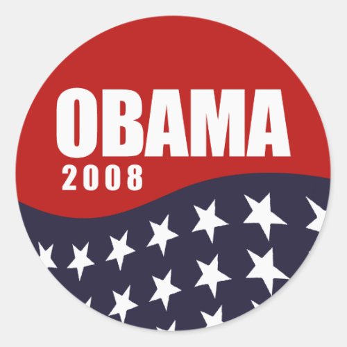 Obama 2008 T_shirt Classic Round Sticker