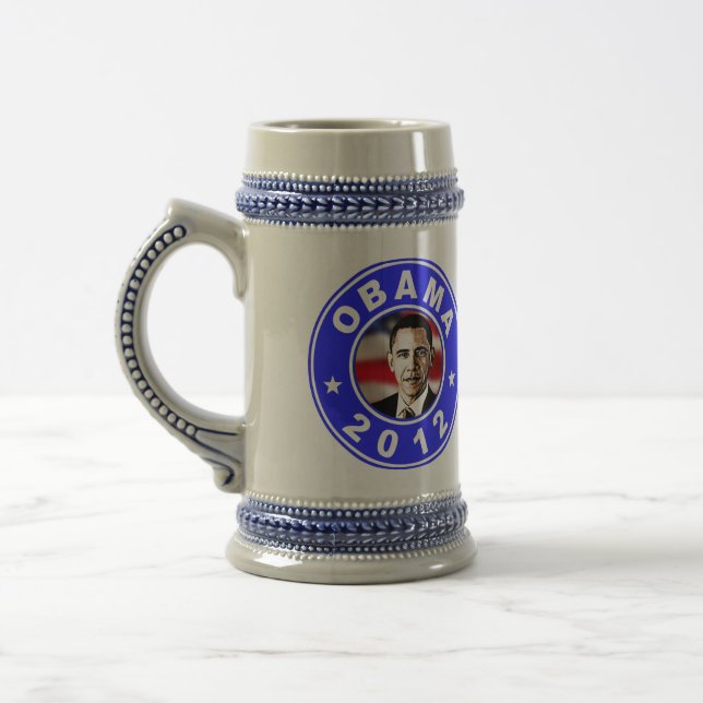 Obama 2012 - Blue Beer Stein (Left)