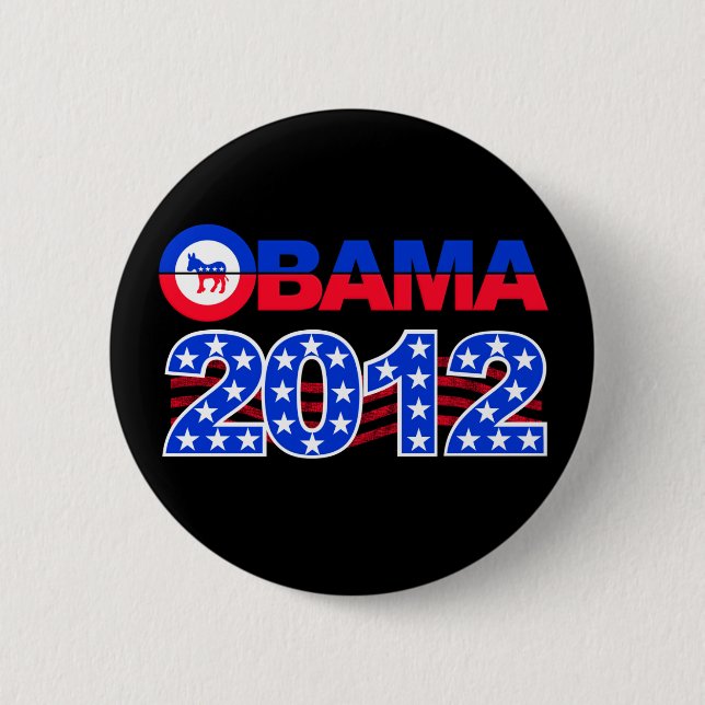 OBAMA 2012 button (Front)