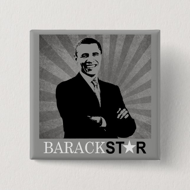 Obama 2012 Campaign Button - Barack Star (Front)