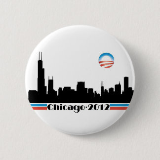Obama 2012 - Chicago Skyline Pinback Button