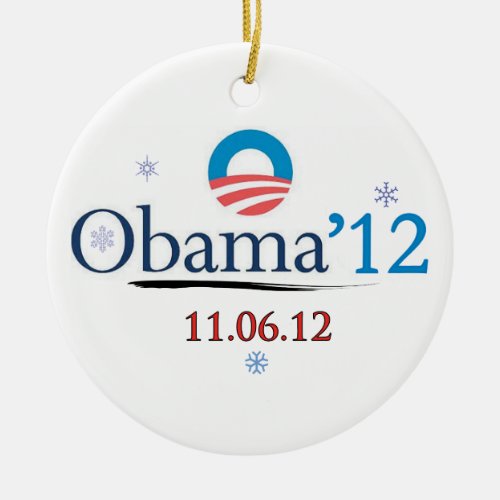 Obama 2012 Christmas Ornament