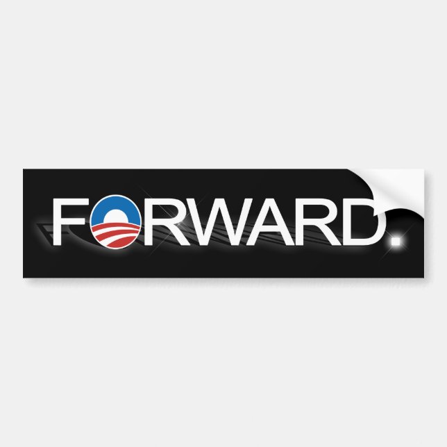 Obama 2012, Forward Black Bumper Sticker (Front)