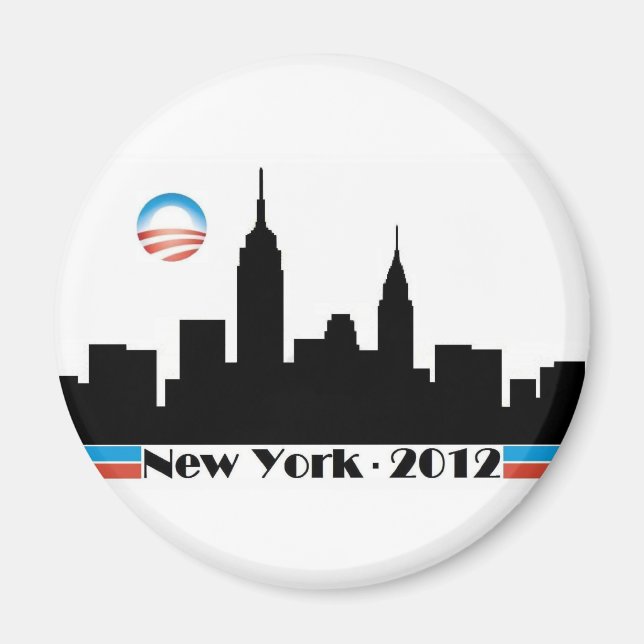 Obama 2012 New York City Skyline Magnet (Front)