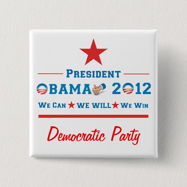 Obama 2012 pinback button (Front)