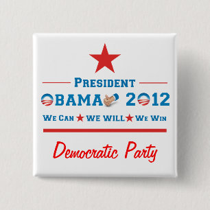 Obama 2012 pinback button