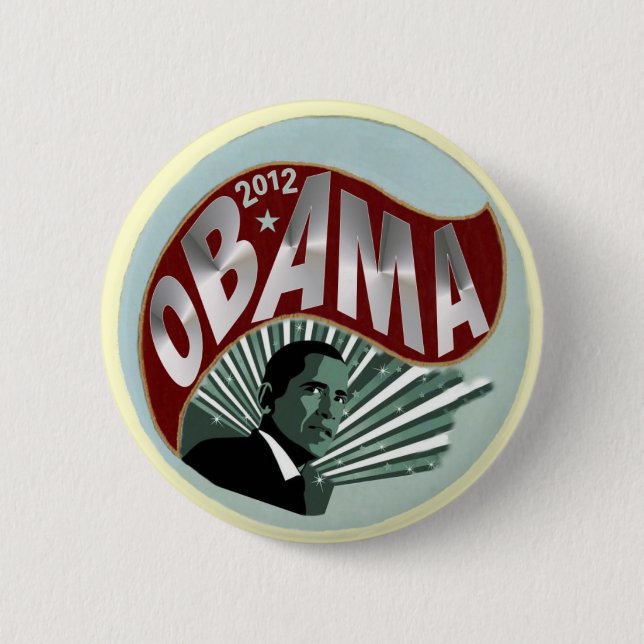 Obama 2012 pinback button (Front)