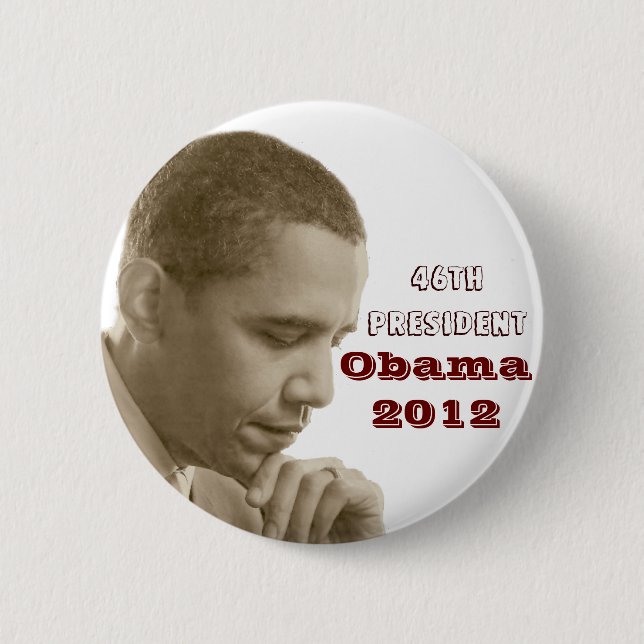 Obama 2012 Re-Elected_ Pinback Button (Front)