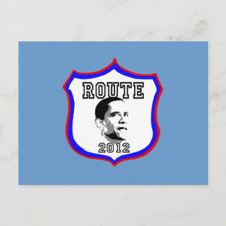 Obama 2012 Route 2012 Barack Obama President Postcard