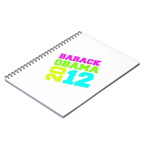 OBAMA 2012 SWAY NEON NOTEBOOK