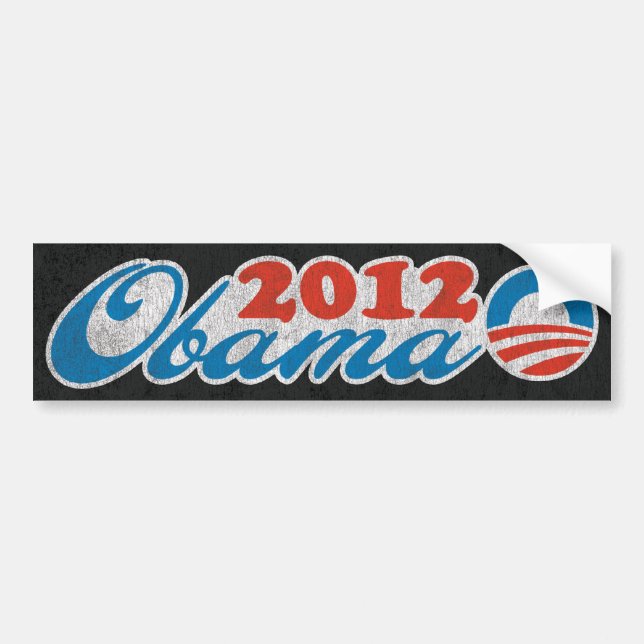 Obama 2012 Vintage Bumper Sticker (Front)