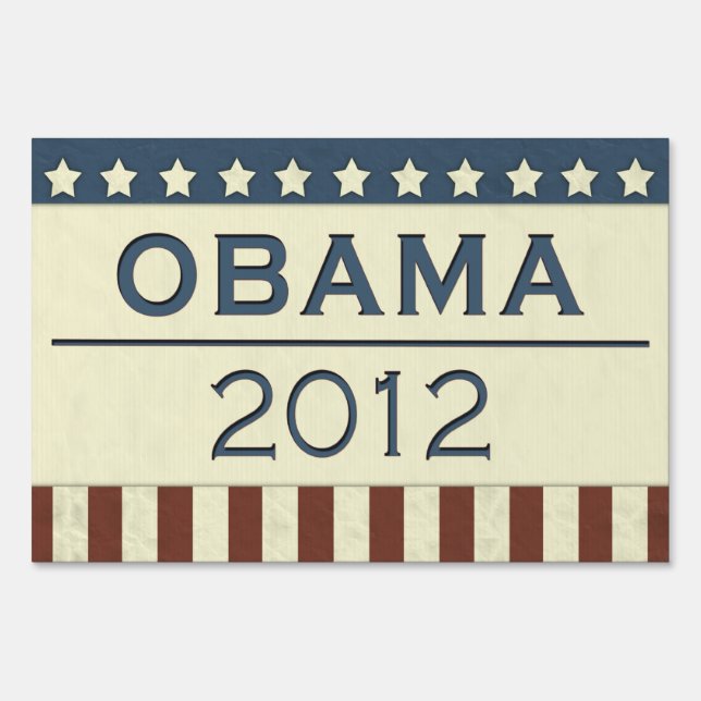 Obama 2012 yard sign (Front)
