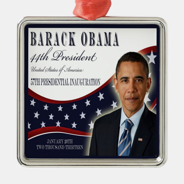 Obama 2013 Inauguration Collectible Ornament (Front)