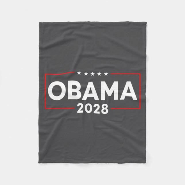 Obama 2028 3rd Term Let's Fix This, Obama For  Fleece Blanket (Front)