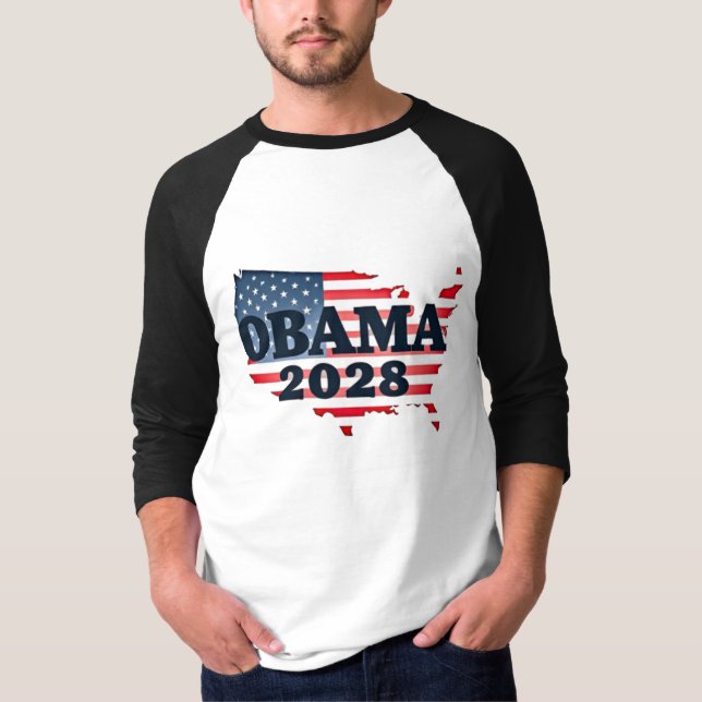 Obama 2028 — A New Dawn for America T-Shirt (Front)