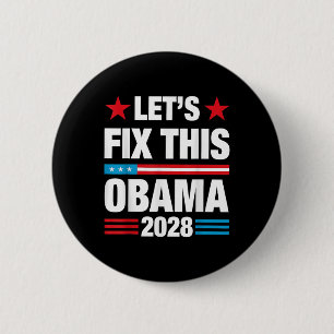 Obama 2028 American Flag Obama For President 2028 Button