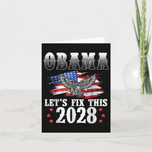 Obama 2028 American Flag Obama For President 2028 Card