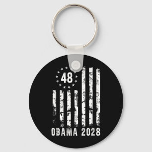 Obama 2028 American Flag Patriotic Keychain
