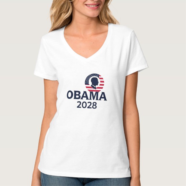 Obama 2028 – Barack Obama Reelection T-Shirt (Front)