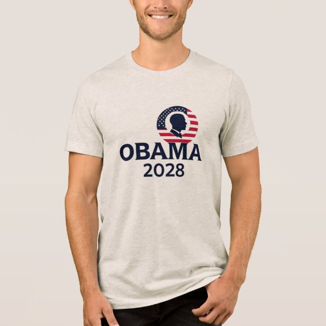 Obama 2028 – Barack Obama Reelection Tri-Blend Shirt (Front)