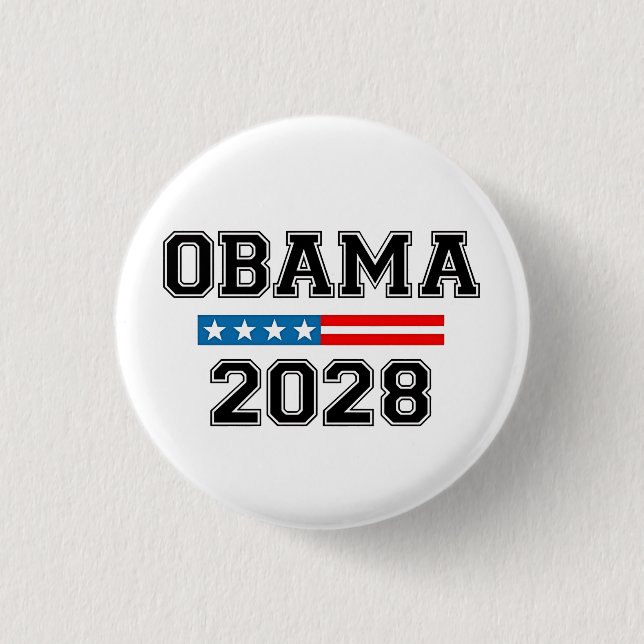 Obama 2028 Democracy Election USA  Button (Front)