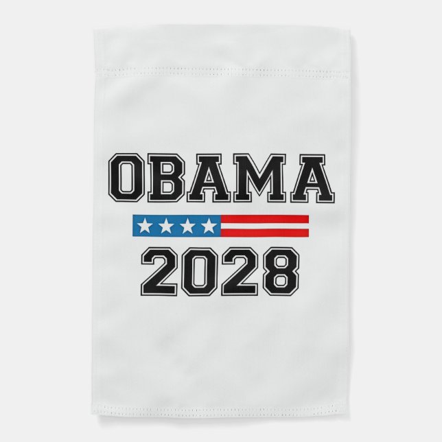Obama 2028 Democracy Election USA  Garden Flag (Front)