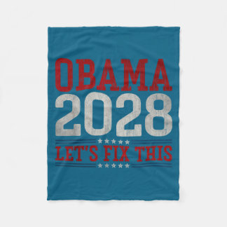 Obama 2028 Let's Fix This Obama 48th President Fleece Blanket