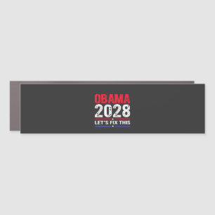 Obama 2028 Let's Fix This Democracy Election USA Car Magnet